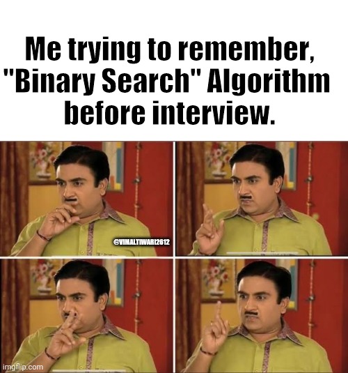 binary search meme